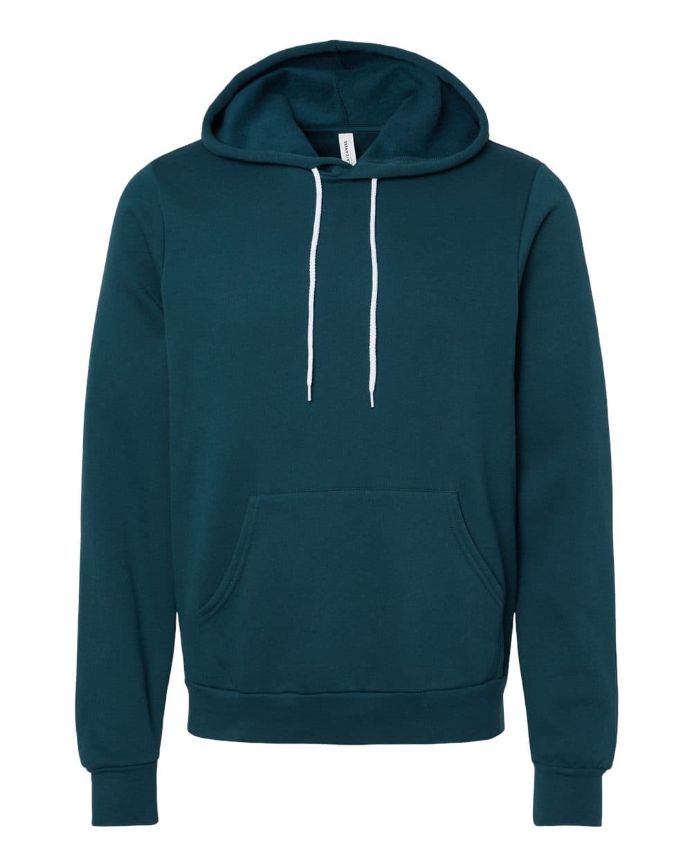 Front view of an Atlantic Bella+Canvas 3719 sponge fleece hoodie