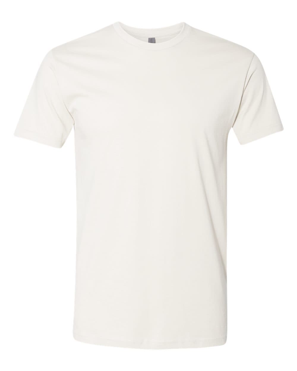 Front view of a bone Next Level 3600 cotton T-shirt